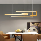 Modern Linear LED Chandelier Hardware Ceiling Light