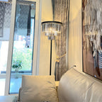 Floor Crystal Lamp American Glamorous Decorative Standing Luxury Light