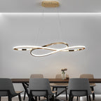 LED Infinity Chandelier Modern Irregular Wave Line Ceiling Light