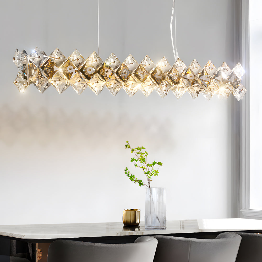 Modern Luxury Crystal Room Dining Chandeliers Metal Ceiling Light