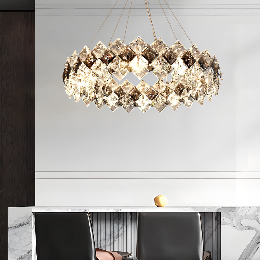 Modern Luxury Crystal Room Dining Chandeliers Metal Ceiling Light