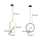 Modern Magpie Pendant Light - Circle/Oval Ring