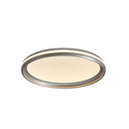 Metal Flush Mount Light Silver Finish White Acrylic Ceiling Light