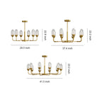 Modern Minimalist Chandelier Full Copper Luxury Ceiling Light