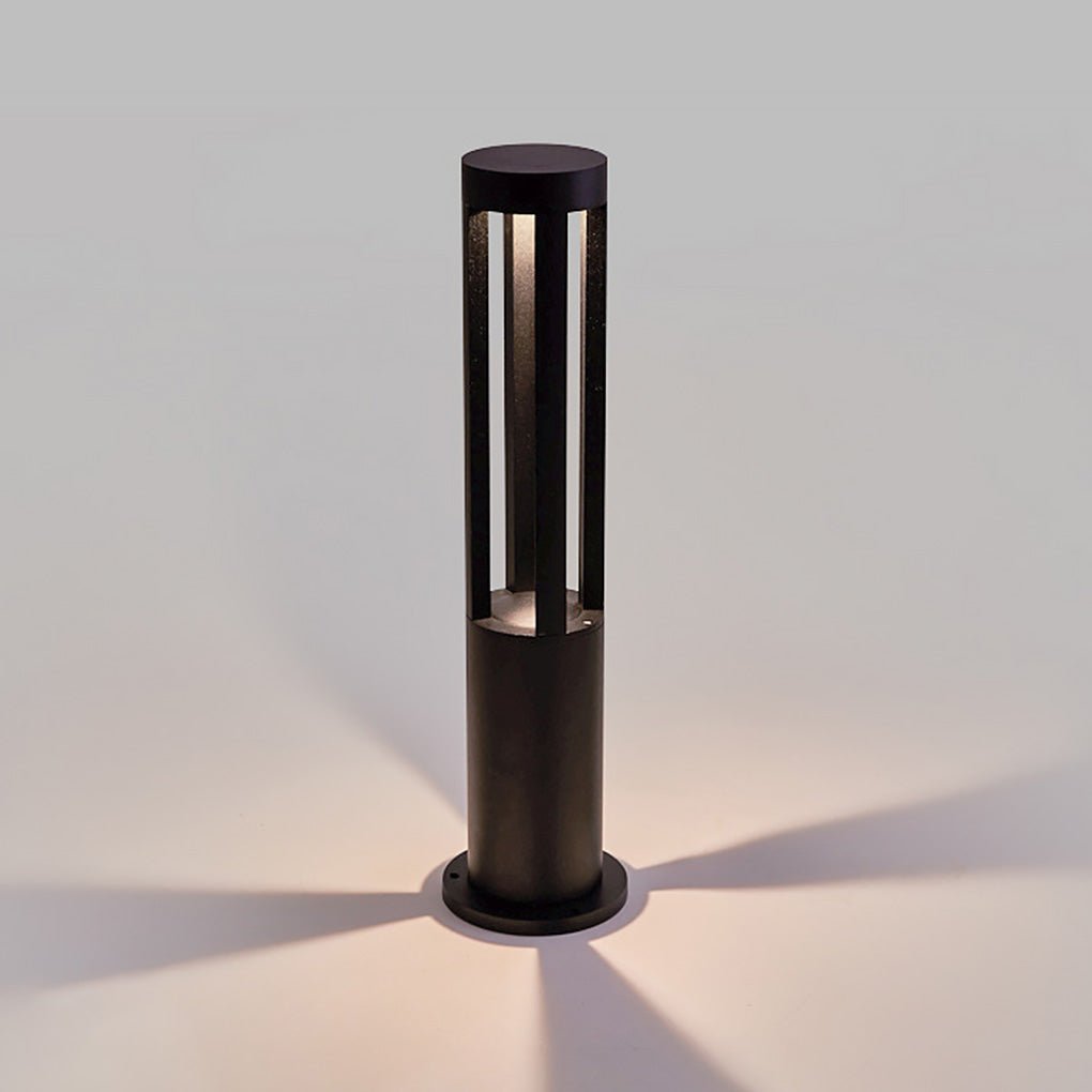 Exterior Bollard Light Fixtures Modern Circular LED Light