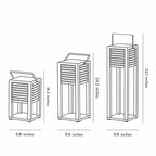 Modern Outdoor Floor Lantern Waterproof Black Portable Light