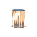 Modern Outdoor Lanterns White Twisted Metal LED Light