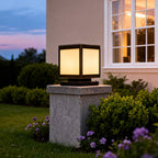 Pillar Solar Light Outdoor Waterproof Square Copper Light