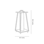 Modern Portable Outdoor Lantern Waterproof LED Black Modern Light