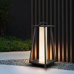 Modern Portable Outdoor Lantern Waterproof LED Black Modern Light