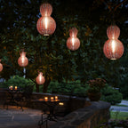 Modern Rattan Pendant Light Country Woven Gourd Hanging Ceiling Light