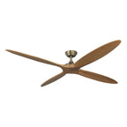 Remote Controlled Ceiling Fan Modern Style Large Wood Propeller Fan