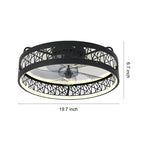 Round Ceiling Fan with Light Nordic Ultra Thin Integrated Fan Light
