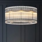 Glass Lamp Shade Chandelier Luxury Iron Ceiling Light