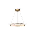 Round Gold Crystal Chandelier Italian LED Ceiling Light