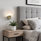 Round Wall Light Lightweight Luxury Glass Wall Lamp