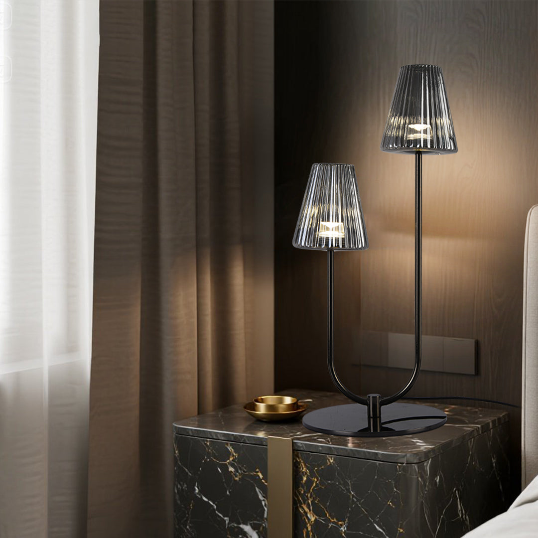 Minimalist Elegant Table Lamps American Modern Black LED Lamps