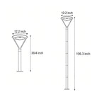 Garden Pole Lamp Modern Waterproof Solar LED Aluminum Light