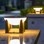 Solar Powered Bollard Lights Outdoor Waterproof Courtyard Lamp