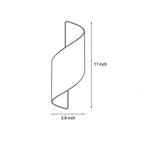 Modern Spiral Wall Light Dual-Sided Lighting LED Waterproof Light