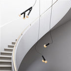 Black Small Pendant Light Cylindrical Design Ceiling Light