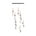 Staircase Crystal Chandelier Modern Aluminum Ceiling Light