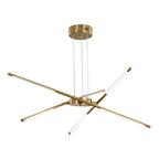 Modern Stepless Dimming Long LED Linear Sputnik LED Chandeliers - Gold/Black+Gold