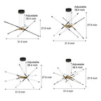 Modern Stepless Dimming Long LED Linear Sputnik LED Chandeliers - Gold/Black+Gold
