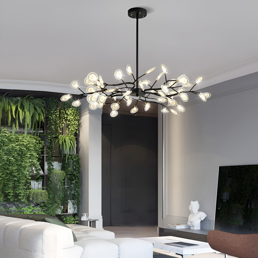 Modern Tree Branch Chandelier Metal Acrylic Ceiling Light