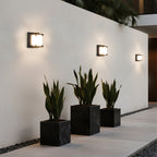 Waterproof Die-cast Aluminum Black Outdoor Wall Light Modern simple Style