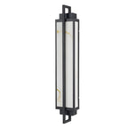 Outdoor Alabaster Wall Sconces Modern Black Linear Light