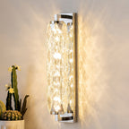 Modern Wall Light Geometric Design Stainless Steel Crystal Lamp