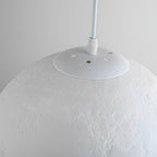 [Open-Box]Round Moon Lunar 3D Creativity White Pendant Lamp Hanging Ceiling Lamp