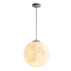 [Open-Box]Round Moon Lunar 3D Creativity White Pendant Lamp Hanging Ceiling Lamp