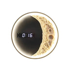Moon LED Wall Light Wall Digital Clock Astronaut Decor 3 Color Wall Lamp