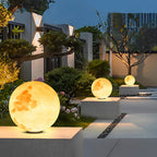 Moon-Shaped Stone Pillar Light Outdoor Decorative Light