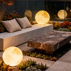 Moon-Shaped Stone Pillar Light Outdoor Decorative Light