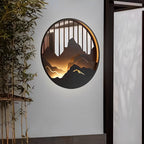 Mountain LED Wall Light Round Landscape Waterproof Light