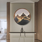 Mountain LED Wall Light Natural Landscape Painting Lamp