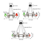 Branch LED Suspension Chandelier American Modern Glass Ceiling Lighting