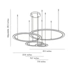 Multi Ring Chandelier Geometric Floating Ring Ceiling Light
