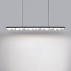 Black Metal Pendant Light Nordic Minimalist LED Linear Ceiling Light