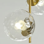 Glass Hanging Pendant Lights Minimalist Double Globes Ceiling Light