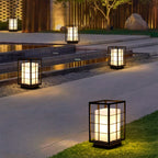 Black Modern Japanese Outdoor Lanterns Waterproof Garden lights