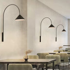 Wall Arm Light Creative Black Long Rod Decorative Iron Art Lamp