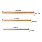 [Open-Box]Natural Wooden LED Bathroom Vanity Light with Plastic Shade Mirror Lighting Fixture