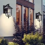 Nautical Wall Sconce Wrought Iron Glass Outdoor Light
