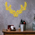 Neon Antlers Party Decoration Personalized LED Sign with Dimmer