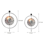 Night Light Wall Clock Round LED Floating Metal Light