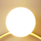 Night Light Wall Clock Round LED Floating Metal Light